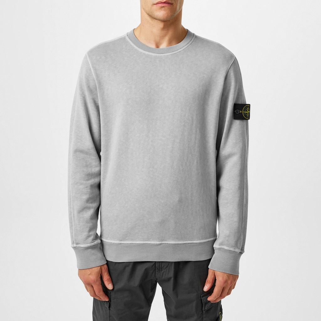 Stone Island Logo Badge Crew Sweater - Dust V0164